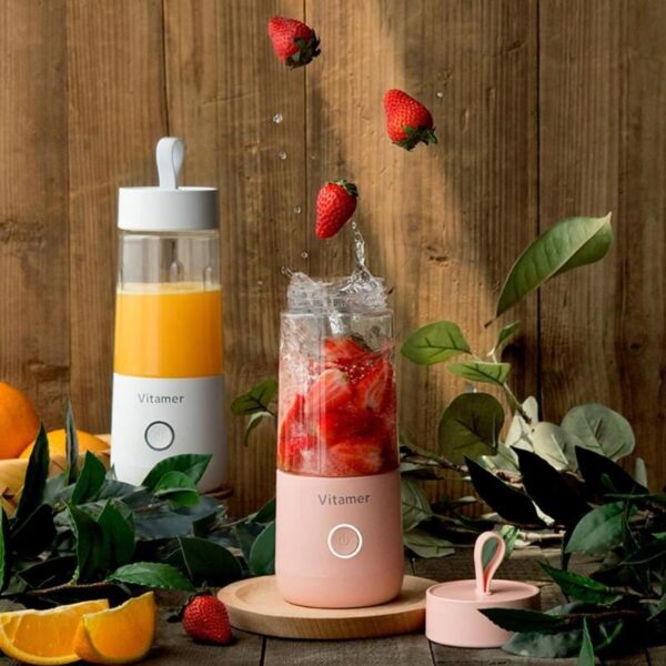 350ml Portable Blender Juicer Electric USB Rechargeable Mixer Smoothie Slushy Cup Juice Blender Bottle USB Charging Kitchen Gadgets - Image 5