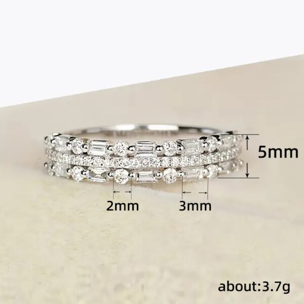 Multilayer Ring Three-layer Fine Circle Line Setting - Image 5