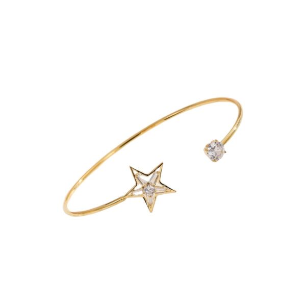 Fashion Women's Bracelet Five-pointed Star Copper Inlaid Zircon - Image 2