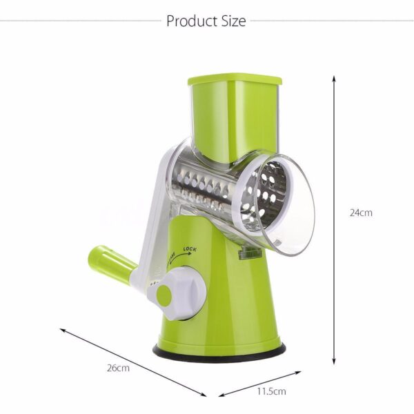 Vegetable Cutter Round Mandoline Slicer Potato Julienne Carrot Grater Cheese - Image 2