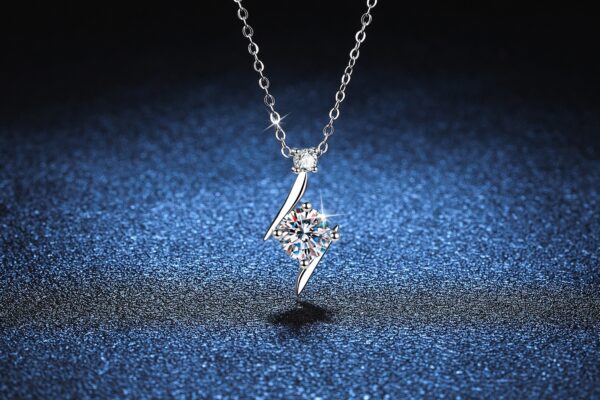 S925 Sterling Silver Necklace Moissanite Clavicle Chain - Image 2