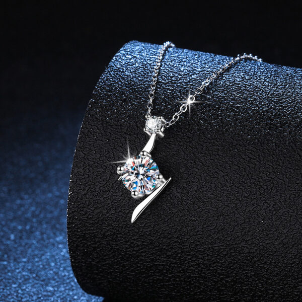 S925 Sterling Silver Necklace Moissanite Clavicle Chain - Image 7