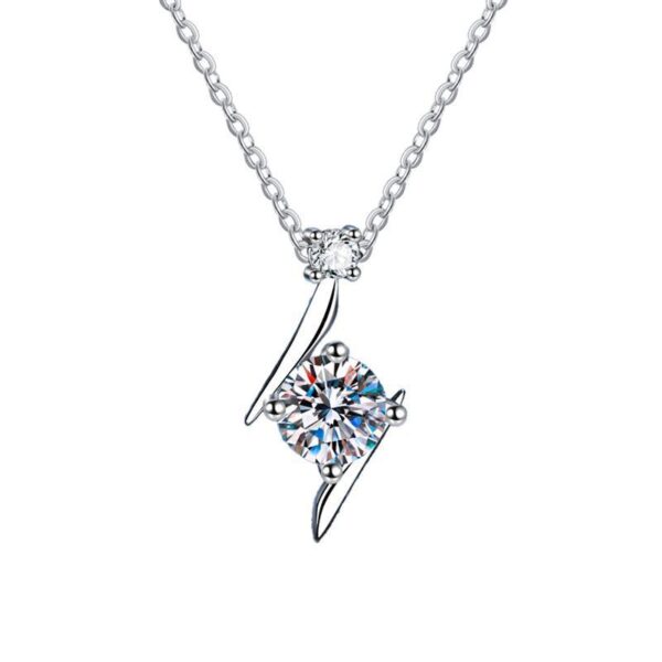 S925 Sterling Silver Necklace Moissanite Clavicle Chain - Image 6